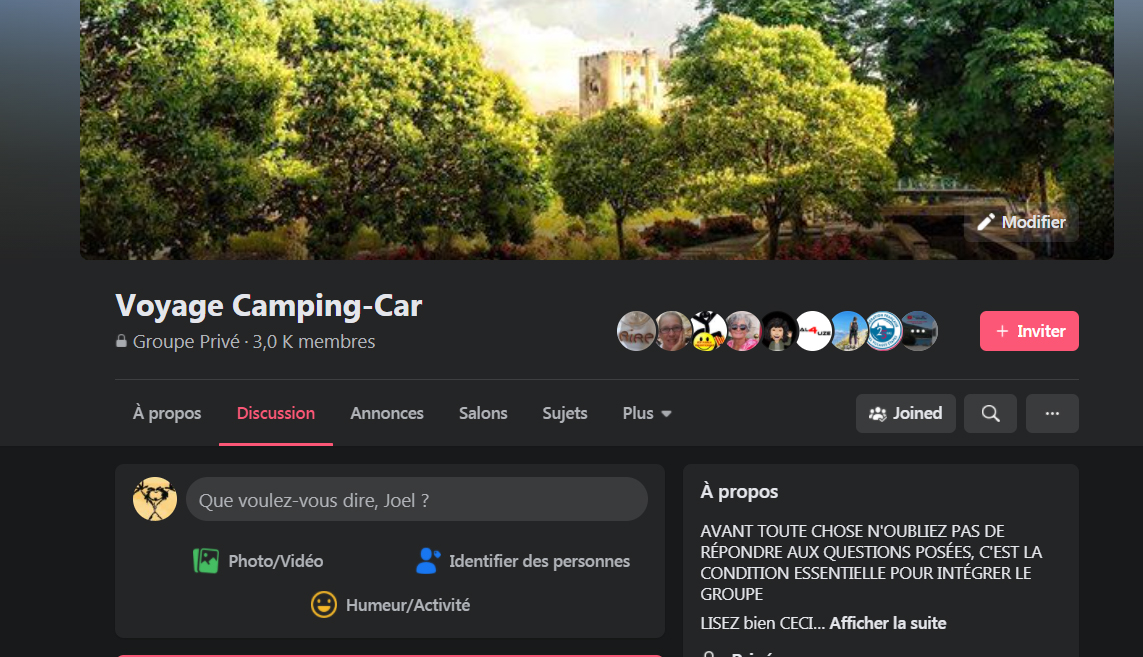 Groupe du Voyage en Camping-car