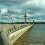 Barrage de la Plate Taille sur les lacs de l'eau d'Heure