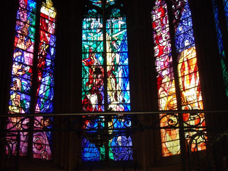 Vitraux Chagall dans la cathédrale de Metz