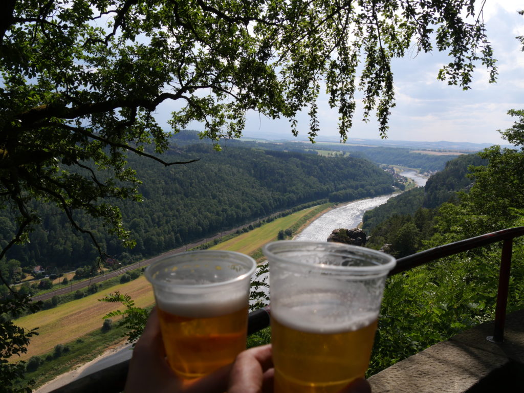 L'Elbe vue du Bastei de Lohmen